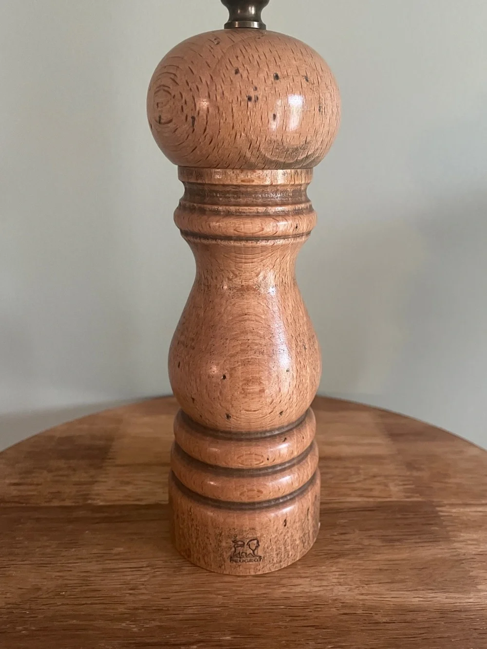 Vintage Peugeot France 7” Wood Pepper Mill Grinder